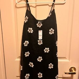 Kendall & Kylie Black Dress with Floral Design
